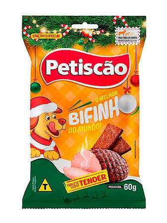 Bifinho Mastigável Petiscão Tablete Sabor Tender - 60g