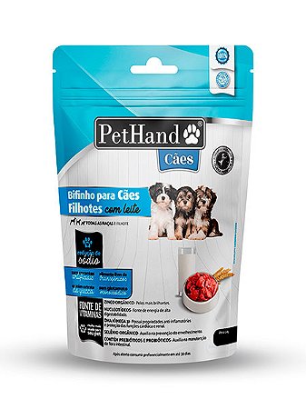 Bifinho PetHand Sabor Carne e Leite para Cães Filhotes - 65g ou 350g
