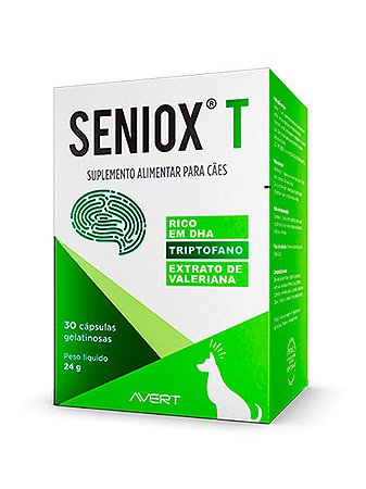 Suplento Seniox T Avert para Cães - 30 Cápsulas