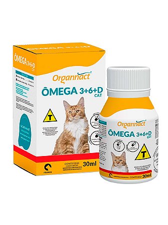 Suplemento Organnact Ômega 3+6+D para Gatos - 30ml
