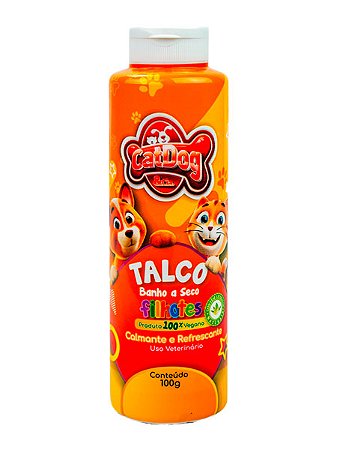Talco CatDog Calmante e Refrescante para Cães e Gatos Filhotes- 100 g