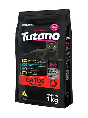 Ração Tutano Premium Plus Sabor Carne para Gatos - 3kg ou 10,1kg
