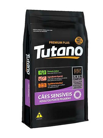 Ração Tutano Premium Plus para Cães Sensíveis Adultos de Porte Pequeno - 1kg ou 3kg
