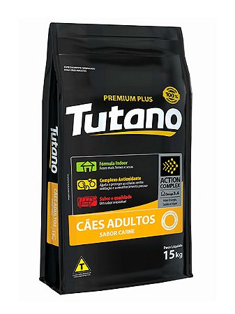 Ração Tutano Premium Plus Sabor Carne para Cães Adultos - 15kg ou 20kg