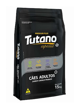 Ração Tutano Premium Plus Sabor Frango e Carne para Cães Adultos - 15kg ou 20kg