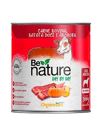 Ração Úmida Be Nature Day By Day Sabor Carne, Batata Doce e Abóbora para Cães - 300g
