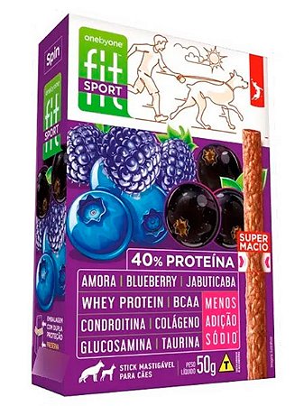 Petisco Onebyone Gourmet Sabor Amora, Blueberry e Jabuticaba para Cães - 50g