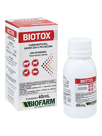 Carrapaticida e Sarnicida Biotox Biofarm - 40ml