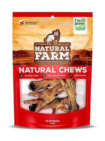 Petisco Natural Farm Naatural Chews Pés de Frango para Cães - 5 unidades