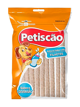 Osso Palito Sabor Leite de 12mm Petiscão para Cães Filhotes - 200g