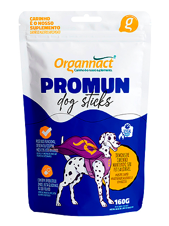 Petisco Organnact Promun Dog Sticks Cães Adultos - 160g