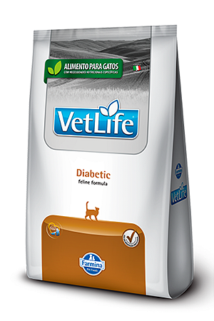 Ração VetLife Farmina Diabetic para Gatos Adultos - 400g ou 2kg