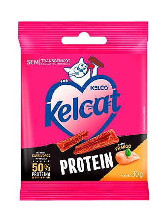 Petisco Kelcat Snack Protein Kelco Sabor Frango para Gatos - 30g
