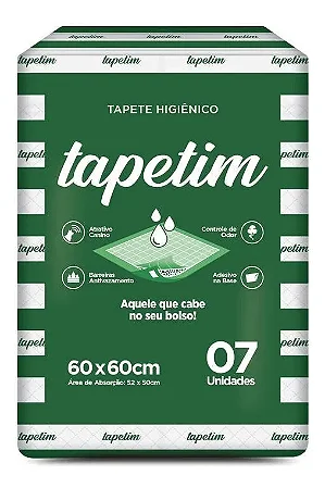 Tapete Higiênico Tapetim Great Pets 60x60cm com 7un, 30un ou 100un