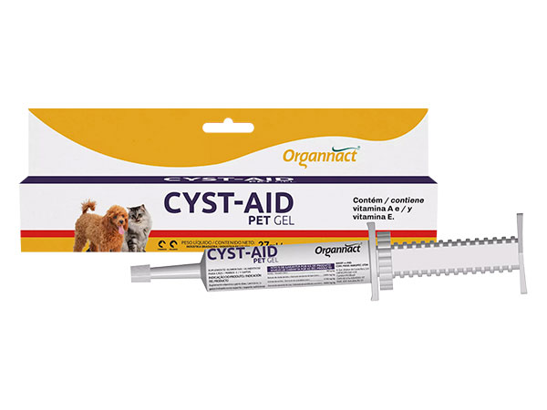 Suplemento Vitamínico Cyst-Aid Pet Gel Organnact para Cães e Gatos - 27 ml
