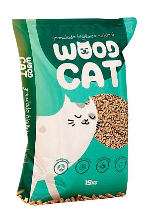 Granulado Higiênico de Madeira WoodCat - 3kg ou 15kg