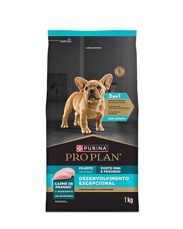 Ração Pro Plan Desenvolvimento Excepcional para Cães Filhotes de Porte Mini e Pequeno - 1kg