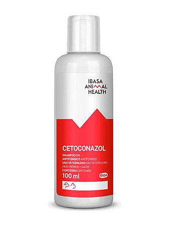 Shampoo Antifúngico Ibasa Cetoconazol para Cães e Gatos - 100ml