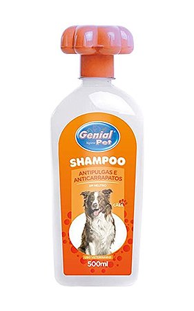 Shampoo Genial Pet Antipulgas e Anticarrapatos para Cachorro - 500ml