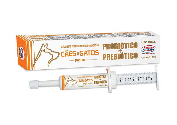 Pasta Probiótica para Cães e Gatos Power Sea Alivet (Antiestresse e Prevenção) - Seringa 14g