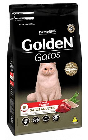Ração Golden Sabor Carne para Gatos Adultos - 10,1Kg