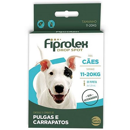 Antipulgas e Carrapatos Fiprolex Drop Spot Ceva para Cães de 11 até 20kg