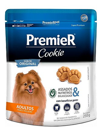 Biscoito Premier Cookie Original para Cães Adultos de Raças Pequenas - 250g