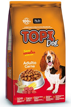 Ração Topi Dog sabor Carne para Cães Adulto - 25kg