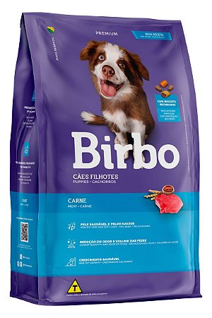 Ração Birbo Premium Sabor Carne para Cães Filhotes - 7kg e 15kg