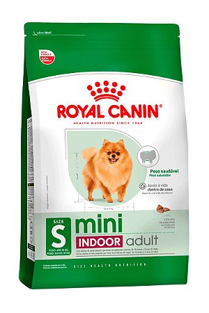 Ração Royal Canin Mini Indoor Adult para Cães Adultos de Raças Pequenas - 1Kg, 2,5Kg ou 7,5kg