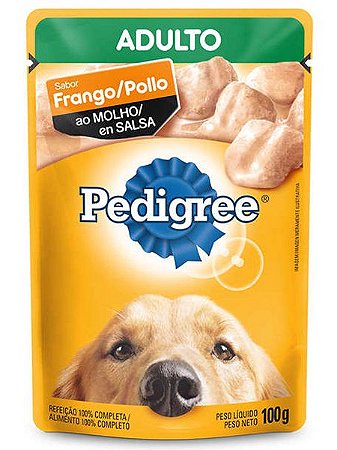 Ração Úmida Pedigree Sachê Sabor Frango ao Molho para Cães Adultos - 100g