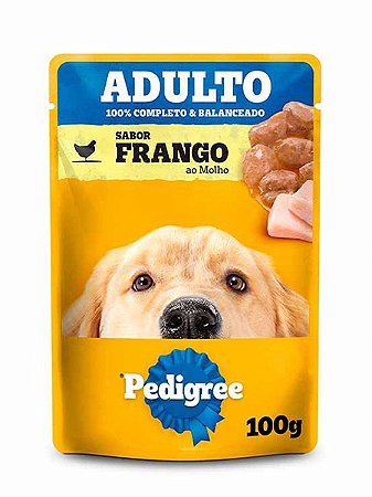 Ração Úmida Pedigree Sachê Sabor Frango ao Molho para Cães Adultos - 100g