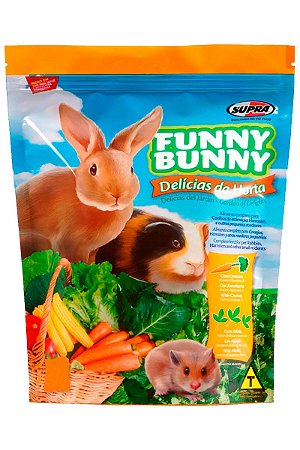 Ração Supra Funny Bunny Delícias da Horta Coelhos e Pequenos Roedores - 500g
