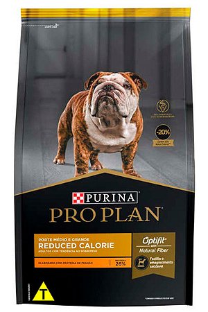Ração Nestlé Purina Pro Plan Reduced Calorie para Cães Adultos Médios e Grandes - 15kg
