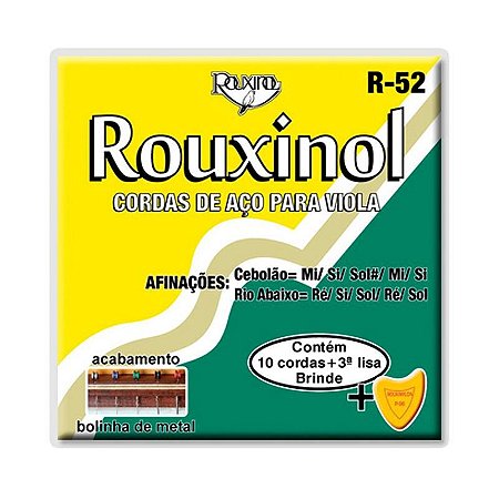 ENCORDOAMENTO VIOLA 10C C/BOLINHA R52 - ROUXINOL (CST 260)