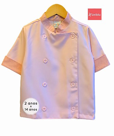 Camisa Chefe Infantil - Dolman Infantil - Rosa Bebê - Unikids