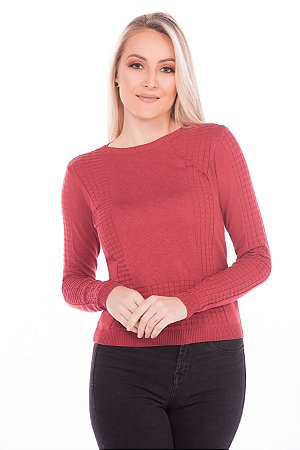 BLUSA TRABALHADA EM MODAL - 941 - Nichen Tricot