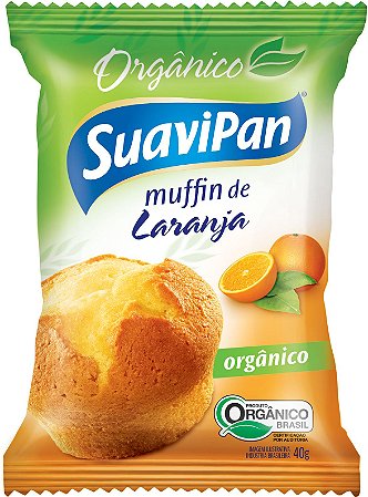 Muffin de Laranja Orgânico SuaviPan Display c/ 12 Unid