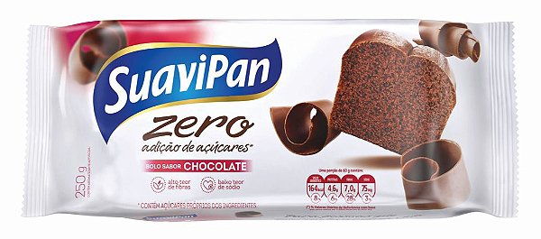 Bolo Zero Açúcar de Chocolate SuaviPan 250g