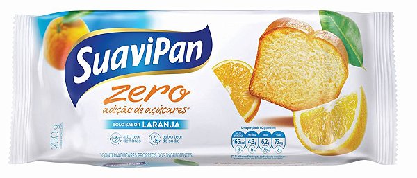 Bolo Zero Açúcar de Laranja SuaviPan 250g