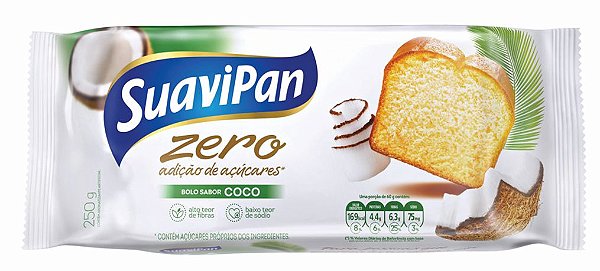 Bolo Zero Açúcar de Coco SuaviPan 250g