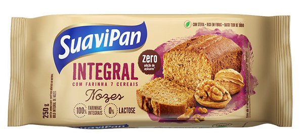 Bolo Integral de Nozes SuaviPan 250g