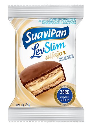 Alfajor LevSlim Chocolate Branco Display c/ 12 Unid