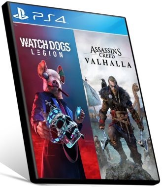 Pacote Assassin’s Creed Valhalla + Watch Dogs: Legion -Ps4 e Ps5 - Mídia Digital