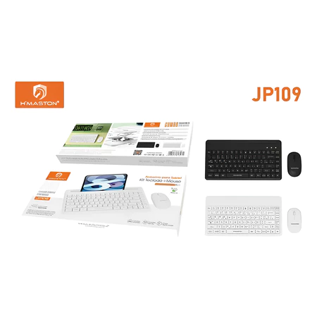 Kit Teclado E Mouse Sem Fio Bluetooth  para tablet H'maston Recarregável