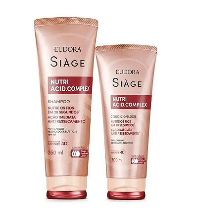 Combo Siàge Nutri Acid.Complex: Shampoo 250ml + Condicionador 200ml - Eudora