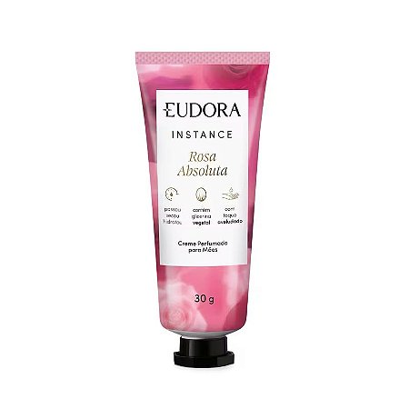 Creme Perfumado para Mãos Instance Rosa Absoluta 30g - Eudora