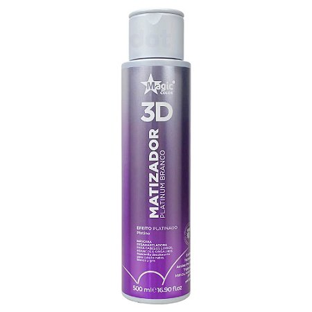 Magic Color Matizador 3D Platinum Branco 500ml - Efeito Platinado