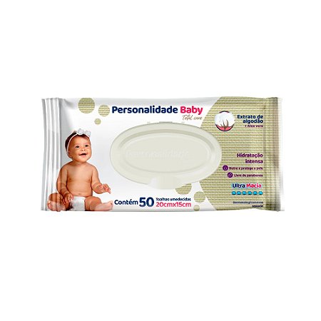 Toalhinha Umedecida Personalidade 50 Unidades - 1 Pacote