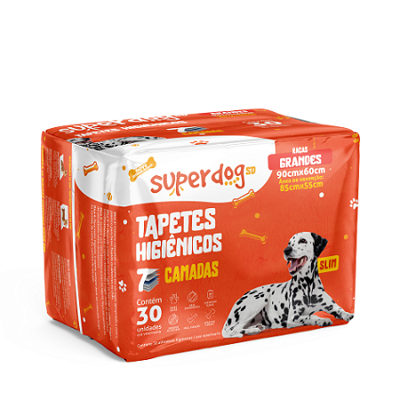 Tapetes Higiênicos Super Dog 90 x 60 cm - Com 120 Unidades